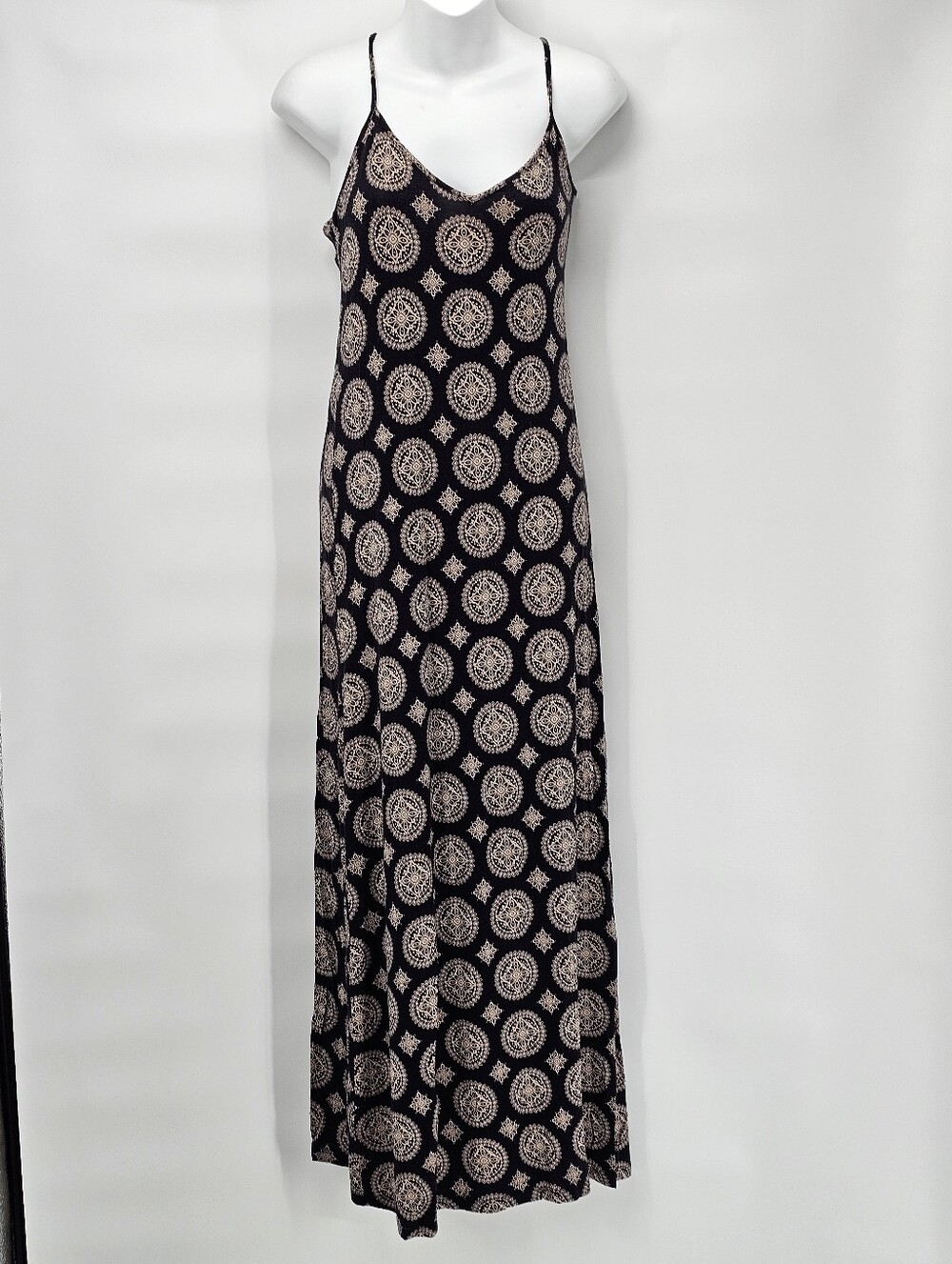 Maxi Dress V Neck Tall Womens Small Stretchy